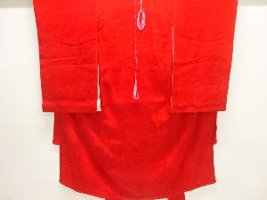 アンティーク　紋錦紗地紙に花模様織出し長襦袢